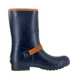 Sperry Women's Black and Tan Rainboots